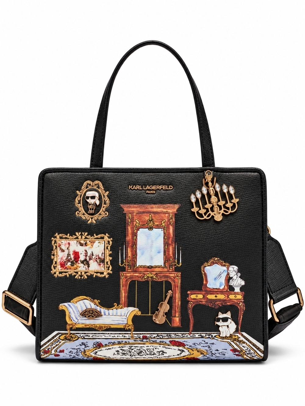 KARL LAGERFELD PARIS Maybelle Satchel 3-Way Bag -  NWT - Hard to Find